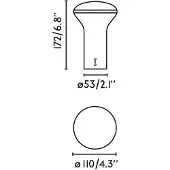 LOREFAR Tafel lamp BUDDY LED, 3W, 2700K, opalwit kunststof, opalwit kunststof, hoogte: 17,2 cm