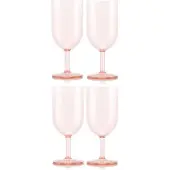 Bodum Witte Wijnglas Oktett Kunststof Strawberry 230 ml (Set van 4)
