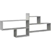 vidaXL Wandschap 167,5x18x68 cm bewerkt hout betongrijs