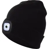 MMOBIEL Muts met LED-Verlichting – USB Oplaadbare Hoofdlamp Beanie - Unisex
