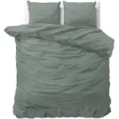 Dreamhouse Dekbedovertrek Katoen Stone Washed - Groen 240 x 200/220 cm