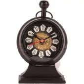 Baroque - Klok - Tafelklok Alain 27 cm - Zwart - Brass - 15x10x6 - Brass