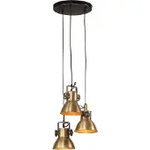 vidaXL Hanglamp 25 W E27 30x30x100 cm antiek messingkleurig