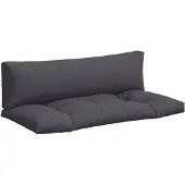 vidaXL Palletkussens 2 st stof antracietkleurig