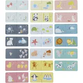 Vertbaudet Duo legpuzzel - Dierenfamilies meerkleurig