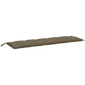 vidaXL Tuinbankkussen 180x50x7 cm stof gemêleerd taupe