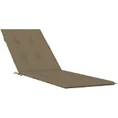 vidaXL Terrasstoelkussen (75+105) x 50 x 4 cm stof gemêleerd taupe