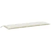 vidaXL Tuinbankkussen 180x50x7 cm stof gemêleerd crèmekleurig