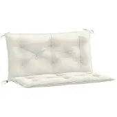 vidaXL Tuinbankkussens 2 st 100x50x7 cm stof gemêleerd crèmekleurig