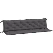 vidaXL Tuinbankkussens 2 st 200x50x7 cm oxford stof antracietkleurig
