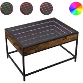 vidaXL Salontafel met Infinity LED 70x50x41 cm gerookt eikenkleurig