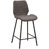 Dimehouse Barkruk Beau chenille | textiel grijs 55x47x99x55 cm barkrukken | NADUVI