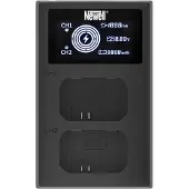 Newell Cameralader FDL-USB-C Dubbelkanaals lader voor NP-FW50-batterijen (Lader), Stroomvoorziening voor de camera, Zwart