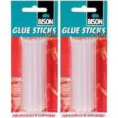 Bison 2x Glue Sticks Hobby Transparant Lijm 12 stuks