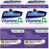 Davitamon 2x Vitamine D Volwassenen 75 Smelttabletten