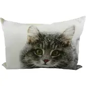 Mars & More Kussenhoes met kattenmotief, 35x50 cm, inclusief vulling