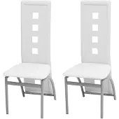 vidaXL Eetkamerstoelen kunstleer wit 2 st online kopen