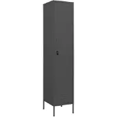 vidaXL Lockerkast 35x46x180 cm staal antracietkleurig