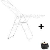 Brabantia hangon droogrek 25 meter incl wasknijpertasje wit