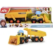 Dickie Toys Simba - Abc - Tracey Trailer - Graafmachine - Kiepwagen - Volvo - Licht en geluid - Vanaf 1 jaar