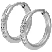 Ixxxi Creolen Hoops Crystal Zilver