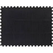 DKD Home Decor Rubbertegel 12 mm 90x120 cm zwart