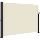 vidaXL Windscherm uittrekbaar 140x600 cm crème