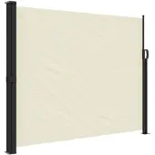 vidaXL Windscherm uittrekbaar 160x300 cm crèmekleurig