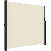 vidaXL Windscherm uittrekbaar 180x300 cm crèmekleurig