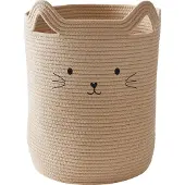 Vertbaudet Katoentouw opbergmand Kat beige
