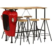 vidaXL 7-delige Barset massief mangohout