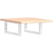 vidaXL Badkamer wandschap staal en massief eikenhout