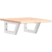 vidaXL Badkamer wandschap staal en massief eikenhout