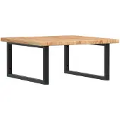 vidaXL Badkamer wandschap staal en massief eikenhout