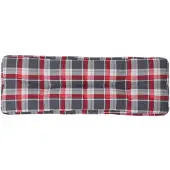 vidaXL Palletkussen 120x40x12 cm stof ruitpatroon rood