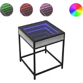 vidaXL Nachtkastje met Infinity LED 40x40x51 cm grijs sonoma eiken