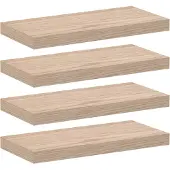 vidaXL Wandschapppen 4 st 50x23,5x4 cm bewerkt hout