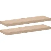 vidaXL Wandschapppen 2 st 80x23,5x4 cm bewerkt hout