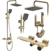 REA Helix Regendouche Geborsteld Goud 114,5cm
