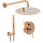 REA Inbouw Regendoucheset Lungo Copper + Box