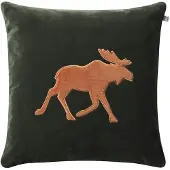 Chhatwal & Jonsson Moose Kussenhoes 50x50 Cm Woudgroen - Decoratieve kussens & hoezen Katoenfluweel Forest Green - CC120173-24V