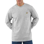 Carhartt Longsleeve Men Workwear Pocket L/S Heather Grey-XXL