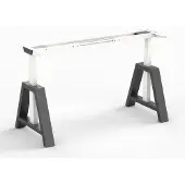 Worktrainer - OakDesk Zit Sta Bureau - Hoogte 73,5 - 137,5 cm - Breedte 102 - 170 cm – Wit/Zwart - Memory bediening - In Hoogte Verstelbaar Bureau Onderstel - Elektrisch Frame