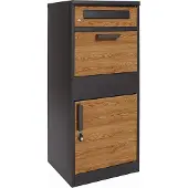 Viking Choice Pakketbrievenbus - 50x38x112 cm - staal - antraciet houtlook