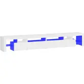 vidaXL Tv-meubel met LED-verlichting 260x36,5x40 cm wit