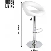 Urban Living SET VAN 2 "WE LOVE" WITTE PU-BARKRUKKEN