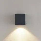 Molto Luce LED-wandlamp buiten Wado, zwart, Aluminium, Modern, LED wandlamp buiten