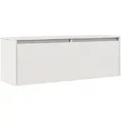 vidaXL Wandkast 100x30x35 cm massief grenenhout wit