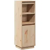 vidaXL Hoge kast 37x34x110 cm massief grenenhout