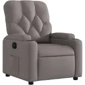 vidaXL Fauteuil verstelbaar stof taupe